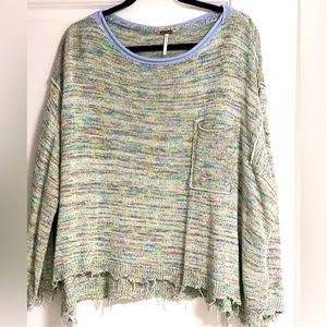 Free People oversize sweater.